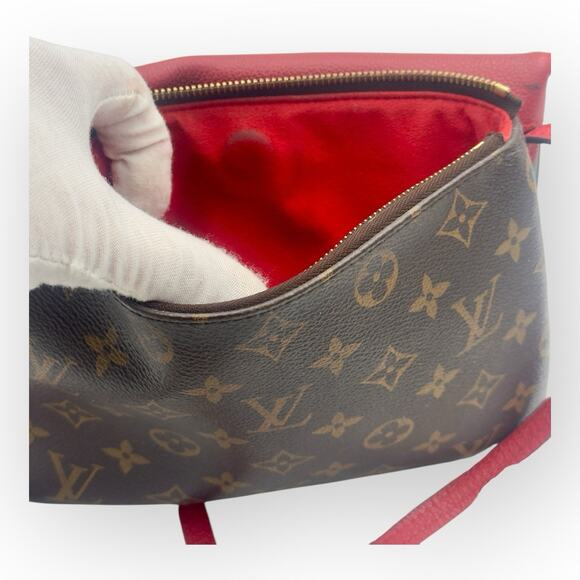 Monogram Twice Crossbody Bag With Red Leather - Picture 11 of 16